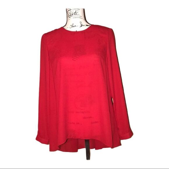 Vince Camuto | Pleat-back High-low Blouse - Picture 1 of 6